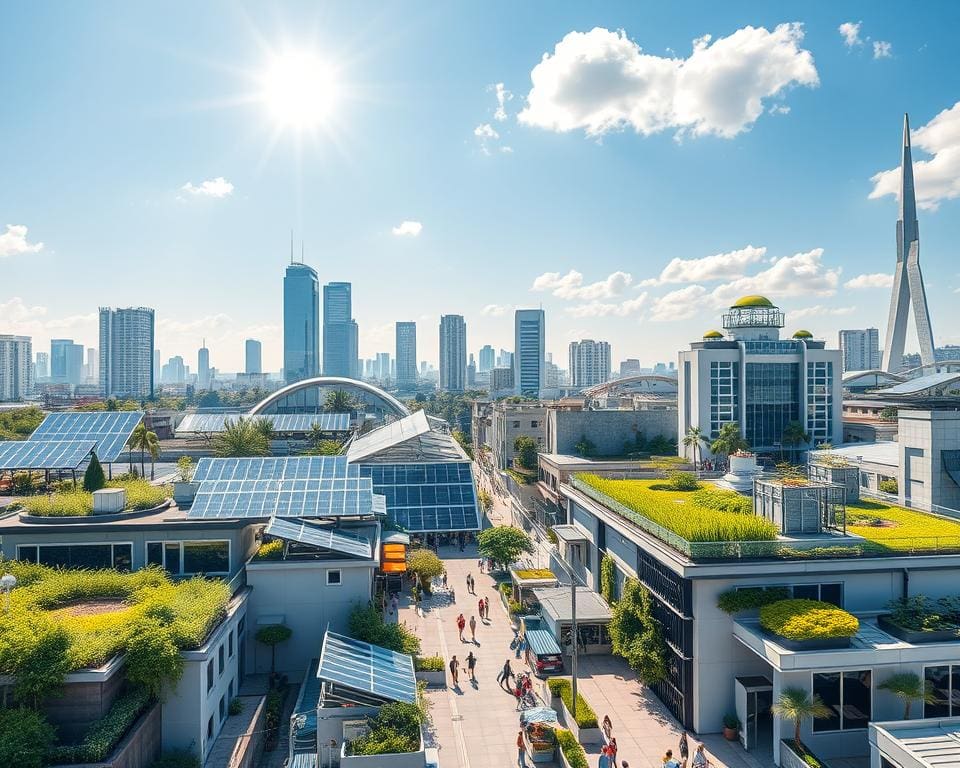 Hoe zonne-energie stedelijke gebieden transformeert