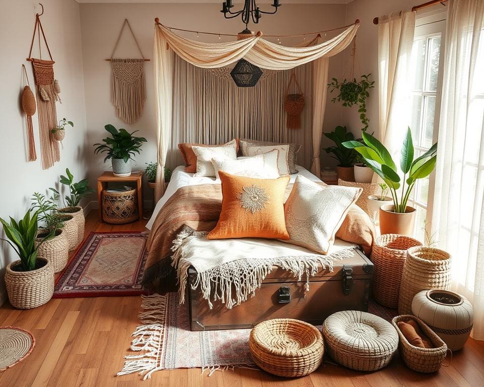 Tips voor het creëren van een boho slaapkamer