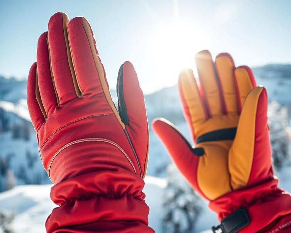 Warme handschoenen voor bescherming tijdens het skiën