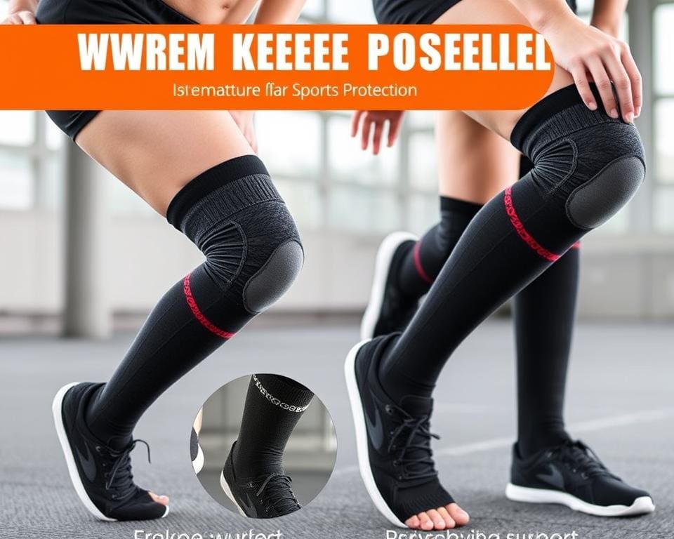 Warme kniewarmers voor extra bescherming tijdens het sporten