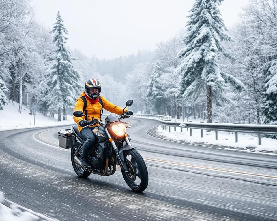 veilig motorrijden in winterse omstandigheden