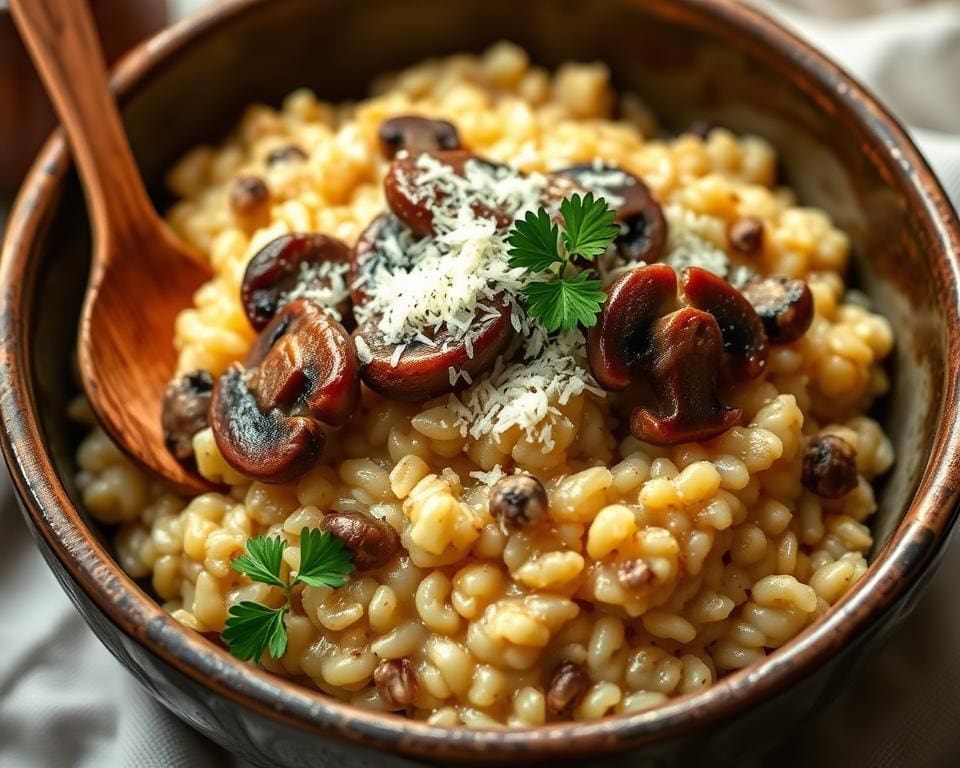 paddenstoelen risotto