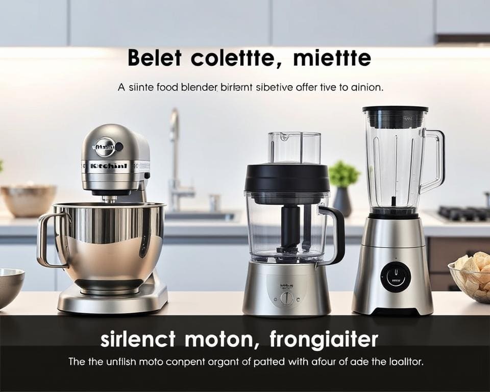 Keukenmachines met een stille motorfunctie