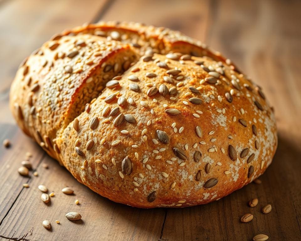 Volkoren zuurdesembrood met pompoenpitten en sesam