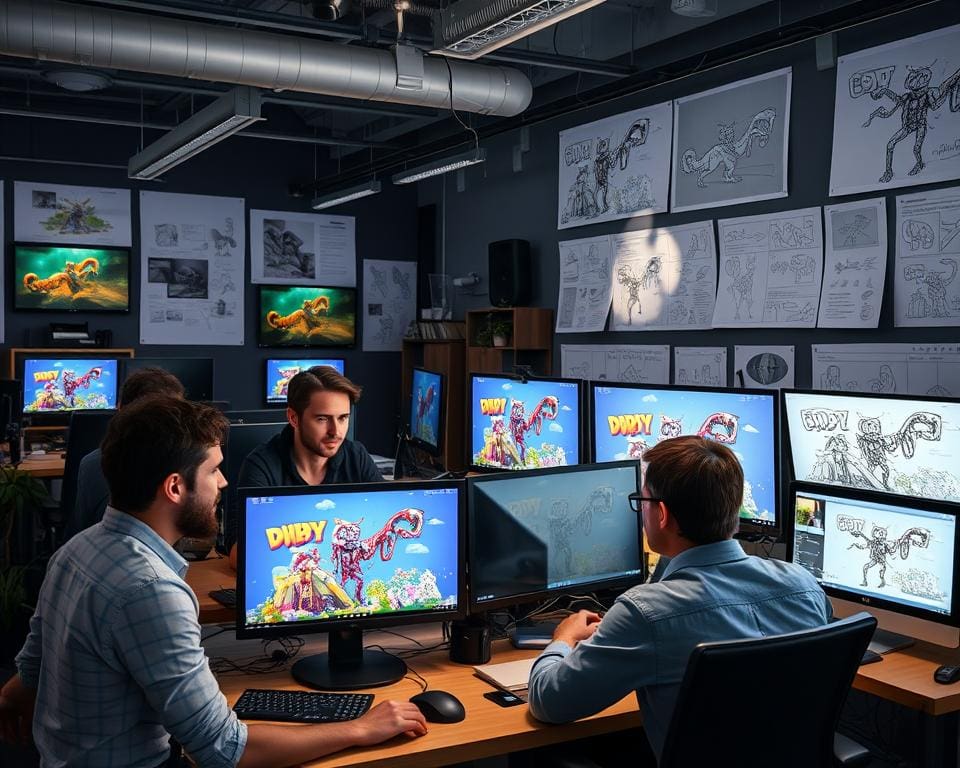 Expertise van professionals in animatie bureau