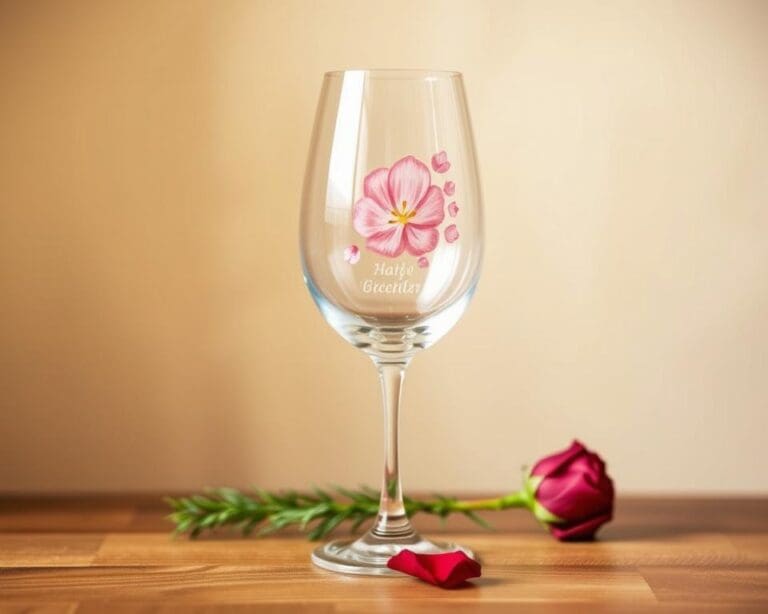 Hoe geef je een persoonlijk tintje aan een wijnglas?