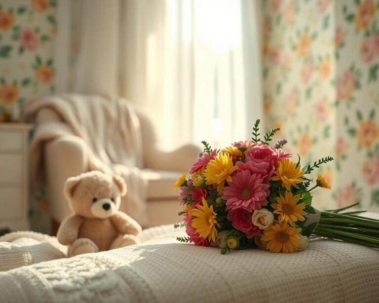 Bloemen en knuffels: het perfecte kraamcadeau