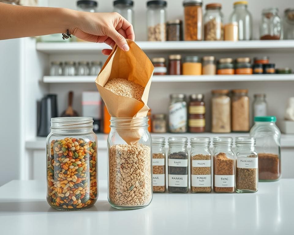 Hoe zorg je voor minder plastic in je voorraadpotten?