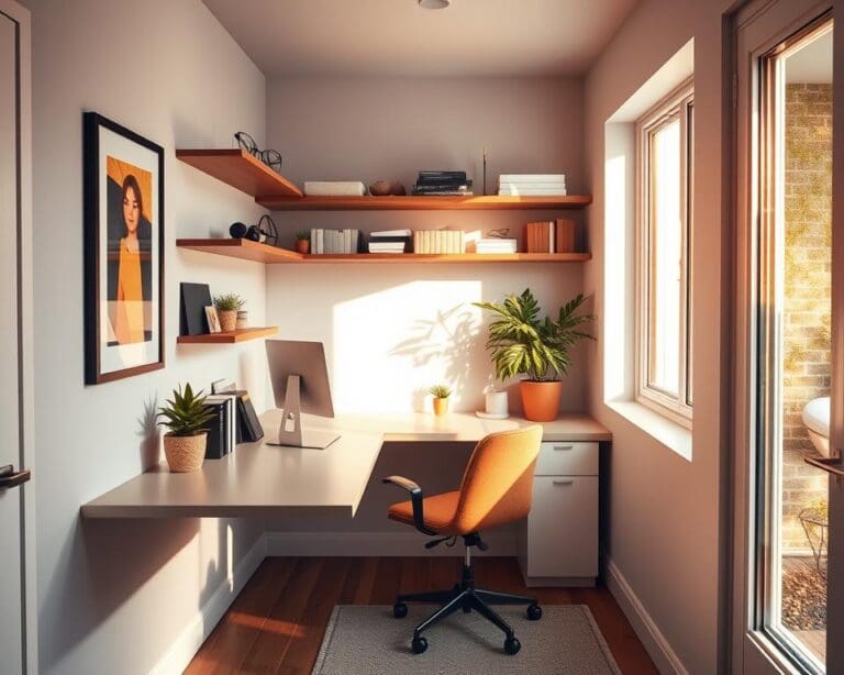 Wat zijn slimme ideeën voor een smalle werkkamer?