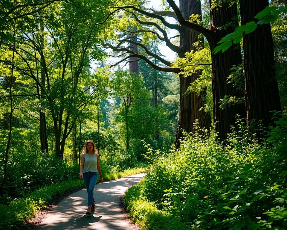 gezondheid en boswandeling