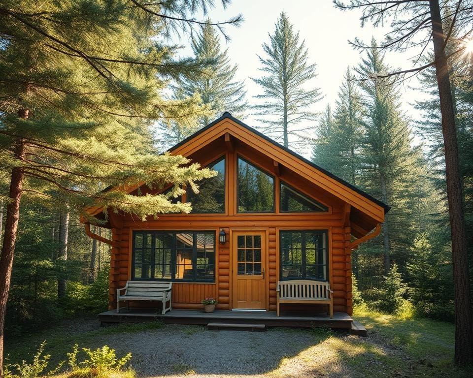 Vakantie in een Scandinavisch boshuisje