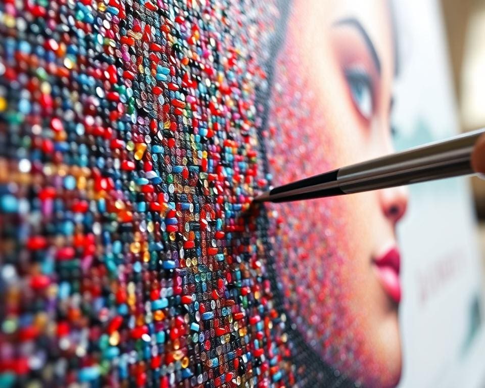 voordelen van ronde diamond painting 
steentjes