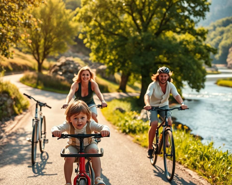 Hoe reis je met kinderen per fiets langs rivieren?