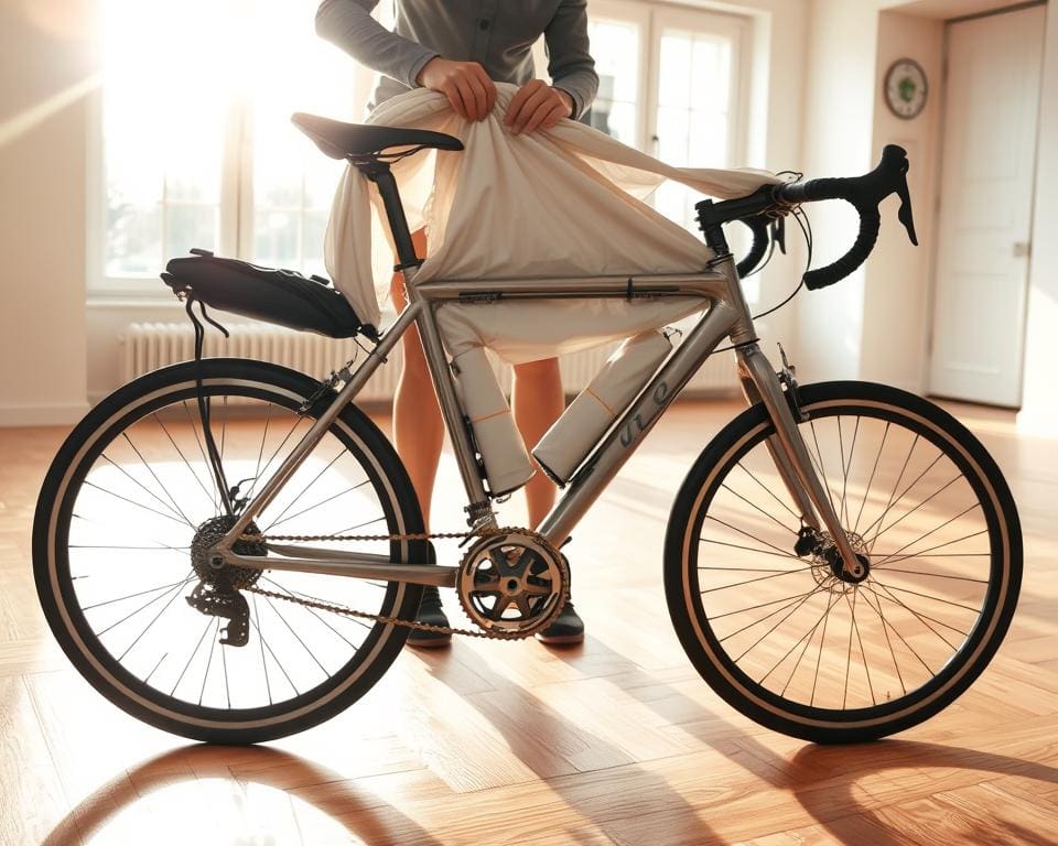 fiets uitpakken