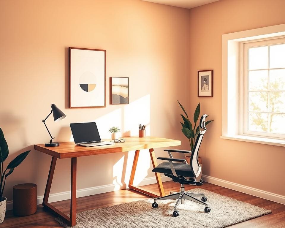 Een thuiskantoor dat rust en productiviteit biedt