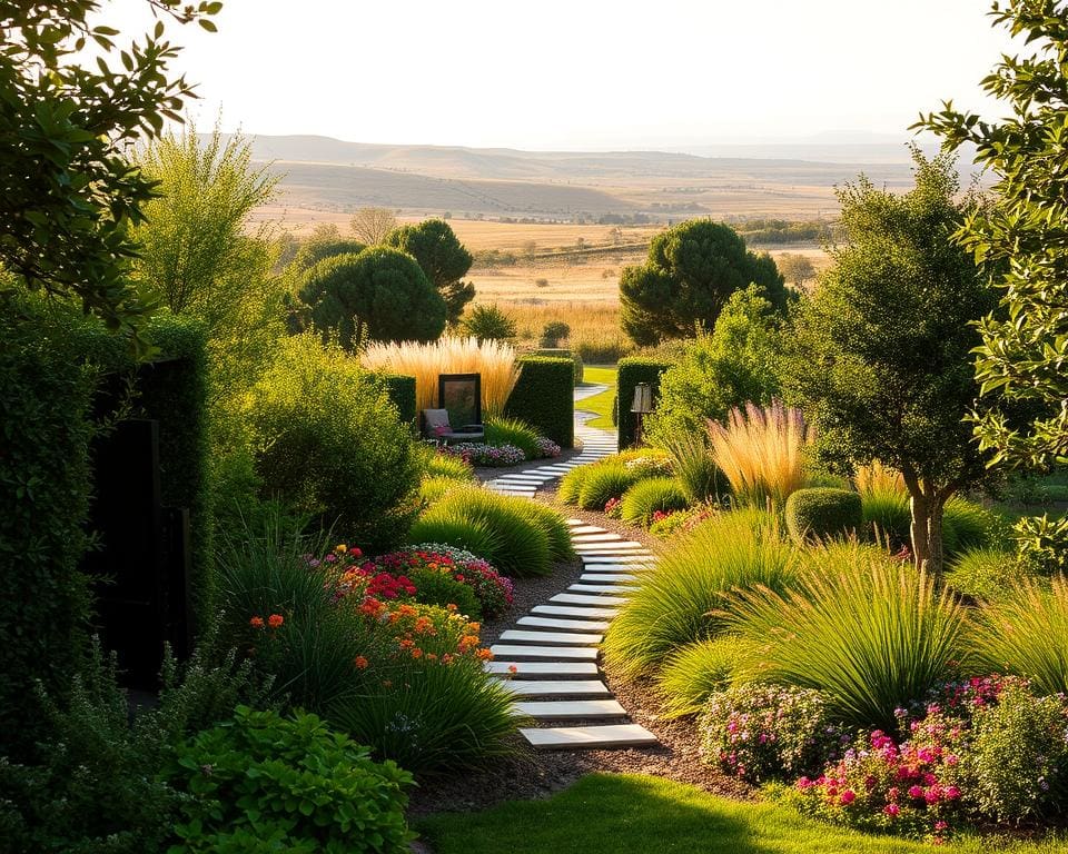 Hoe creëer je privacy in een open tuinlandschap?