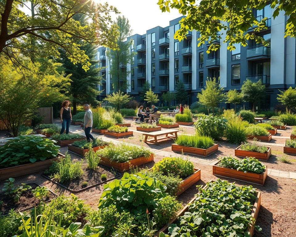 Wat is de rol van community gardens in nieuwbouw?