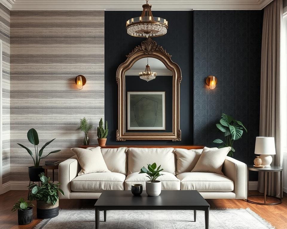 Welke combinaties werken goed met licht en donker behang?