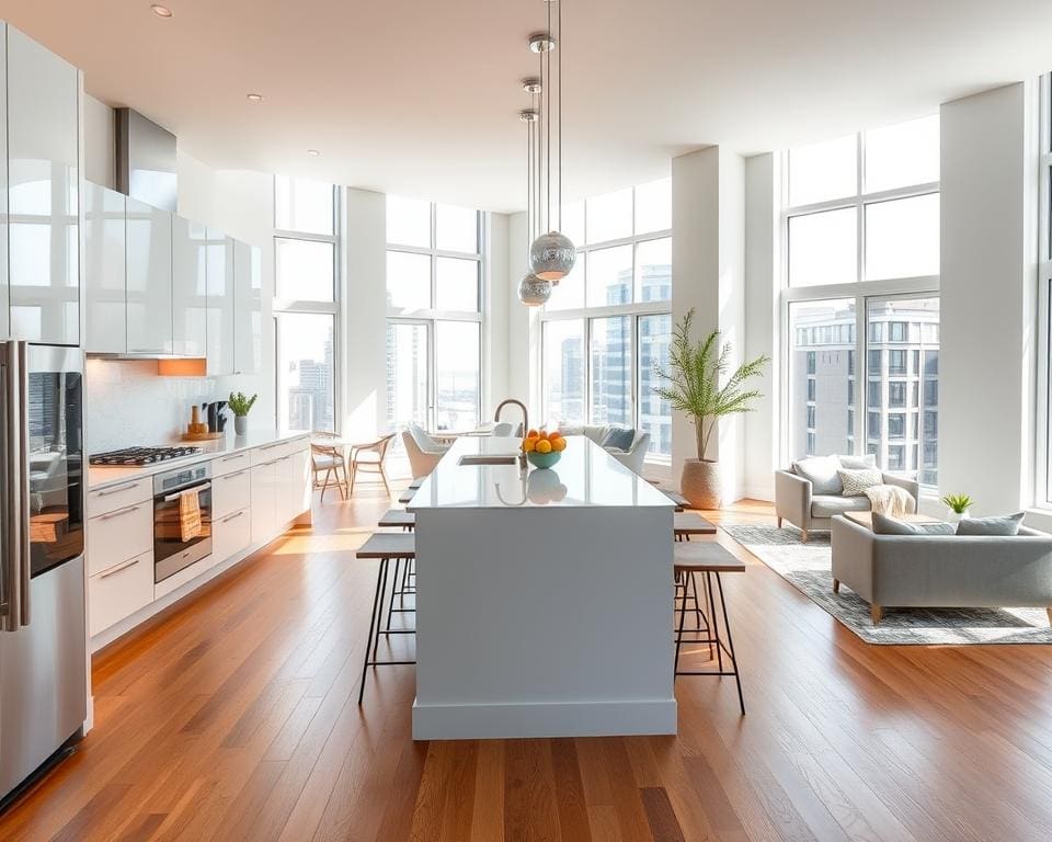 Woonideeën voor open keukens in appartementen