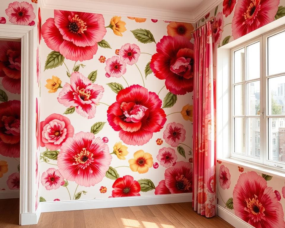 bloemenbehang