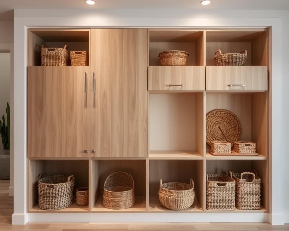 inbouwkasten en decoratieve manden