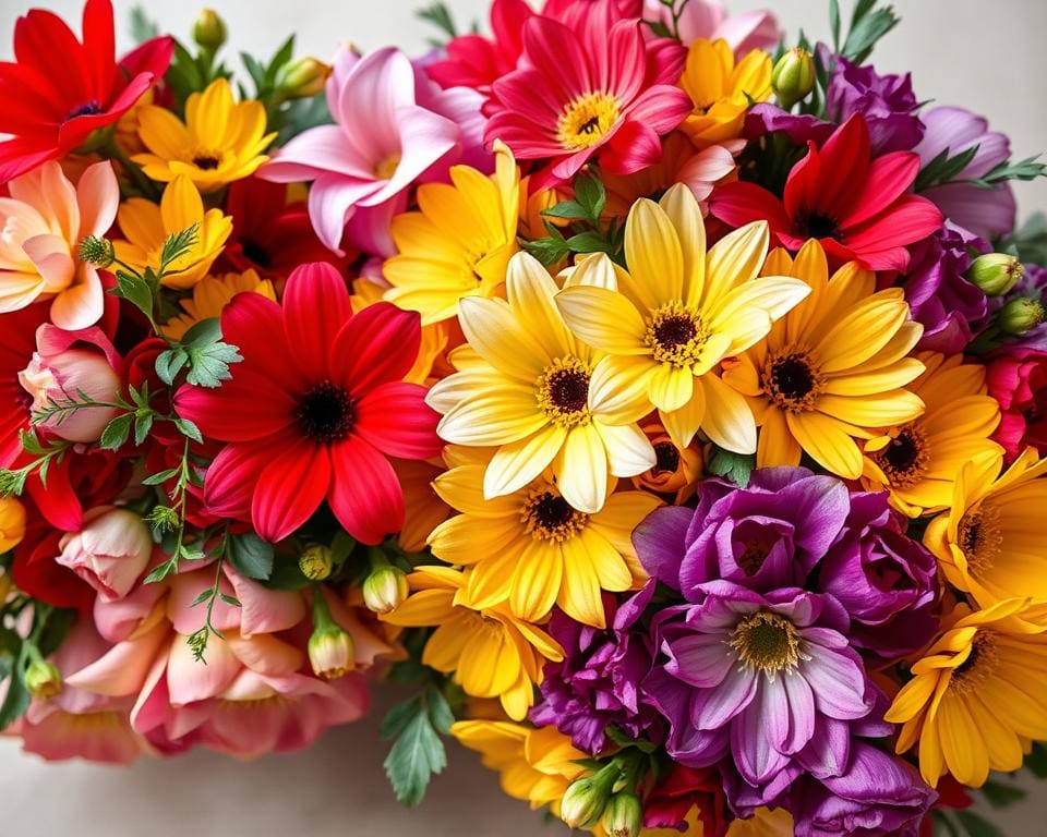 Hoe combineer je bloemen in boeketten?