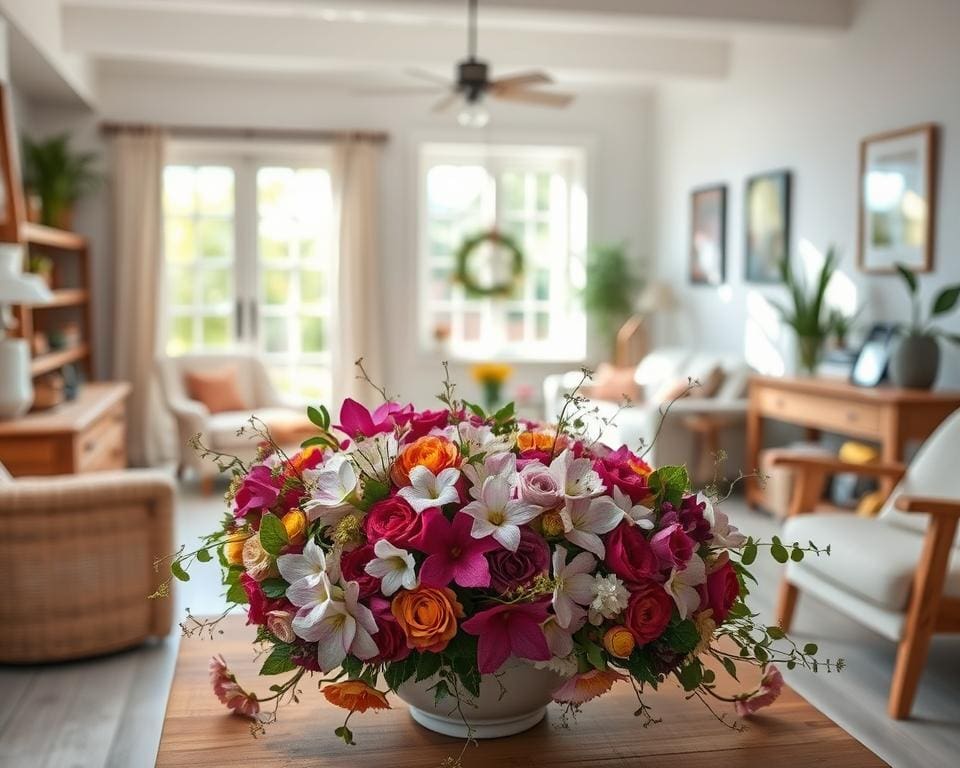 interieurstijlen met seizoensgebonden bloemsierkunst
