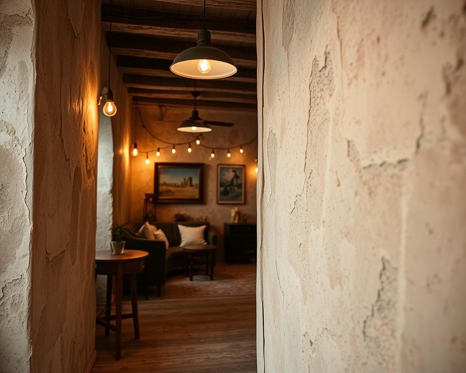 Op welke manier geef je karakter aan gladde muren?