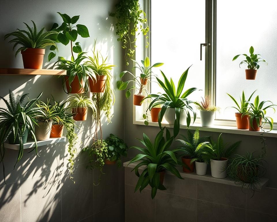 Welke planten passen in een badkamer met weinig licht?