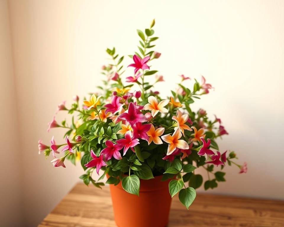 Hoe verzorg je kamerplanten met kleurrijke bloesems?