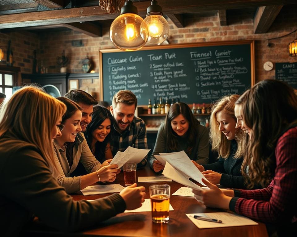 Waarom versterkt een teambuilding pubquiz met teams de sfeer?