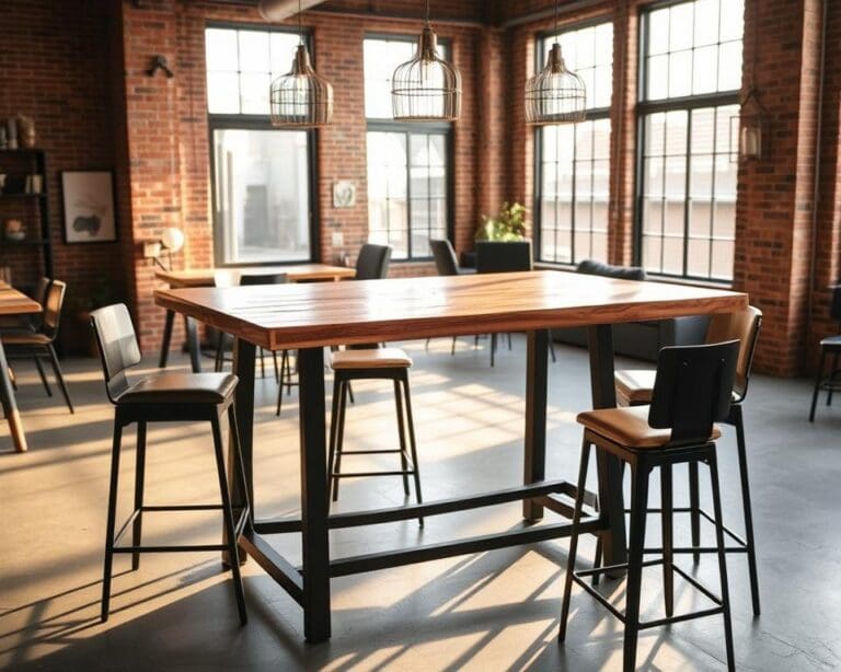 Hoe kies je een hoge tafel in industriële stijl?
