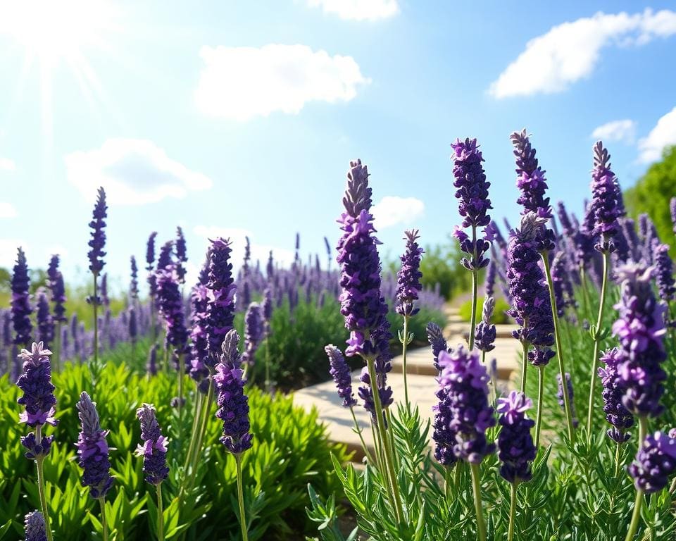 Wat maakt lavendel geschikt voor zonnige tuinen?