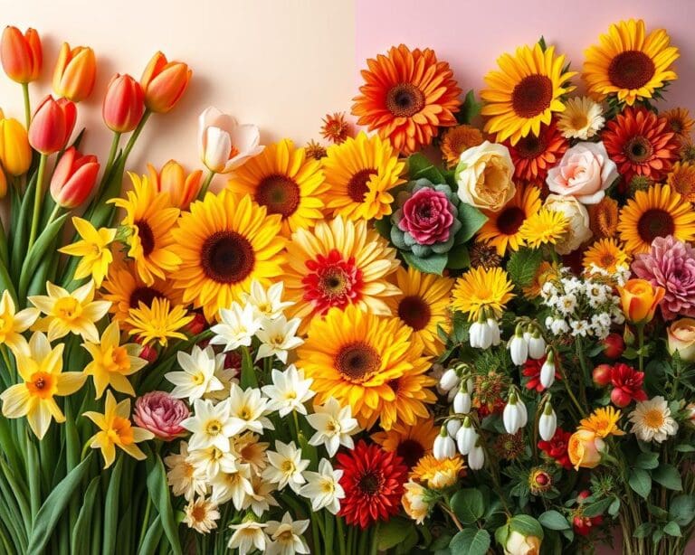 Welke bloemsoorten passen bij elk seizoen?