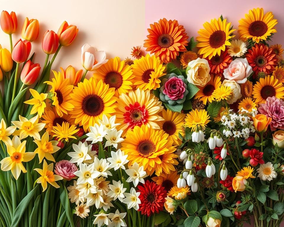 Welke bloemsoorten passen bij elk seizoen?