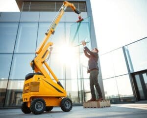 minihijskraan glaszetten