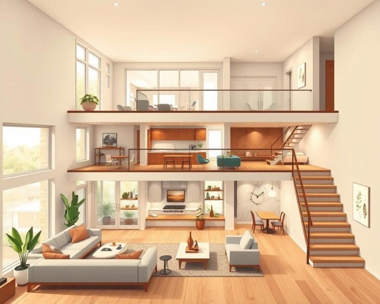 split level woning indeling