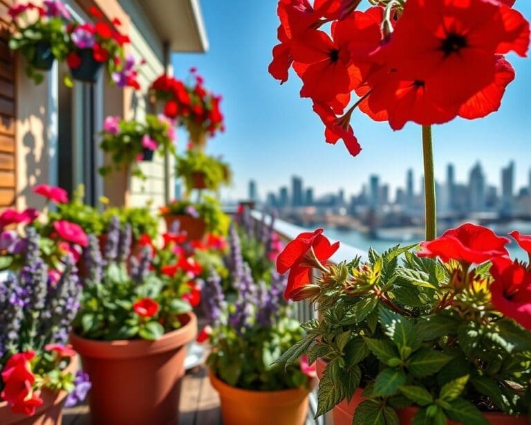 bloemen balkon