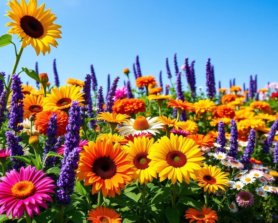 bloemen zonnige border