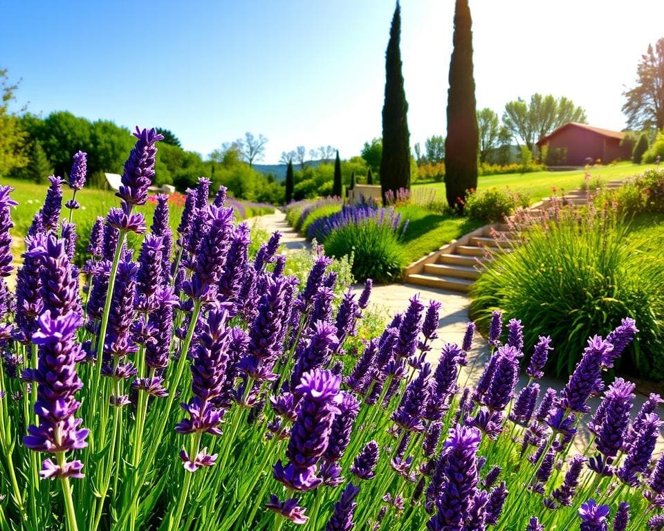 lavendel zonnige tuin