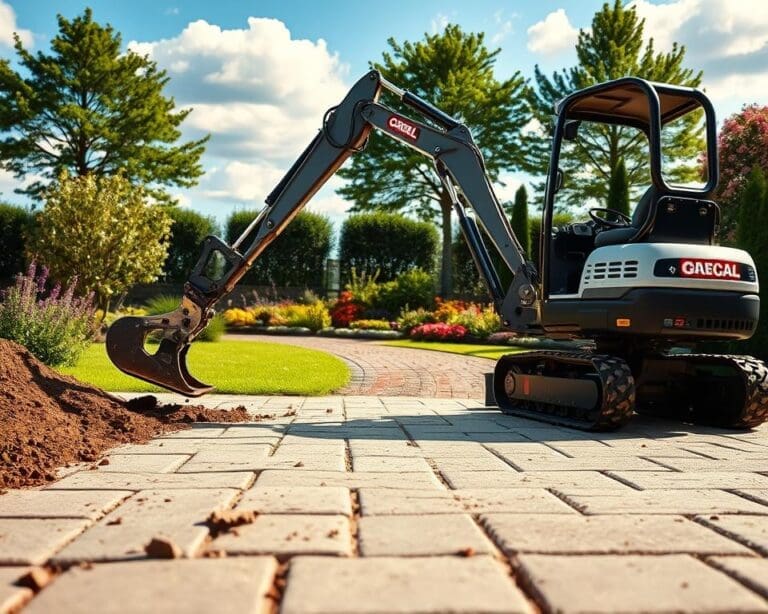 minikraan tuinprojecten opritten