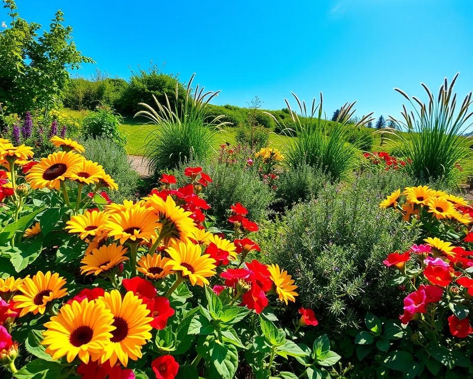 planten zonnige tuin