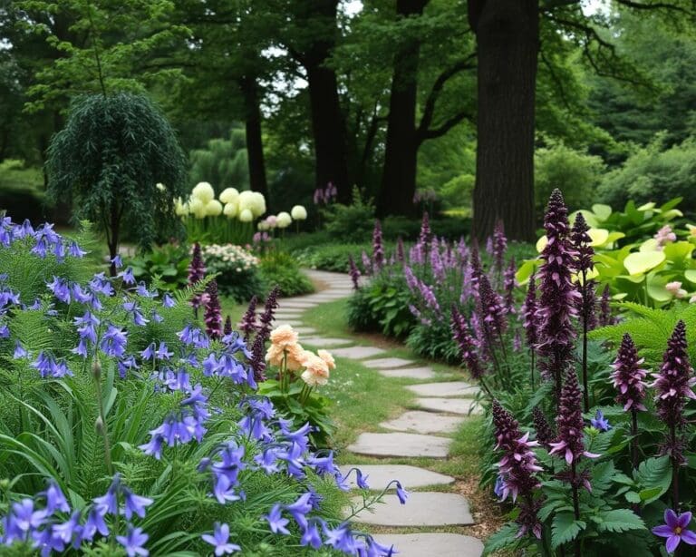 bloemen schaduwtuin