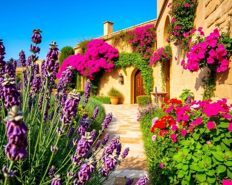 mediterrane tuin bloemen