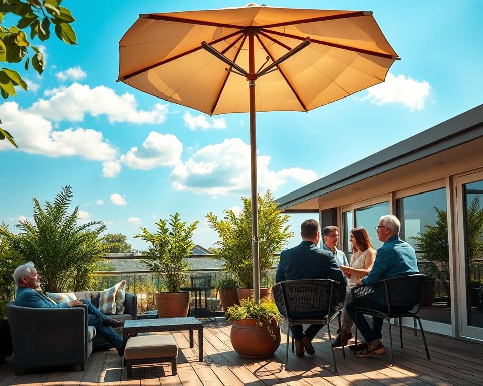 schaduw terras