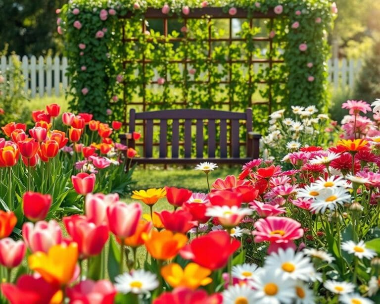 bloeiende tuin