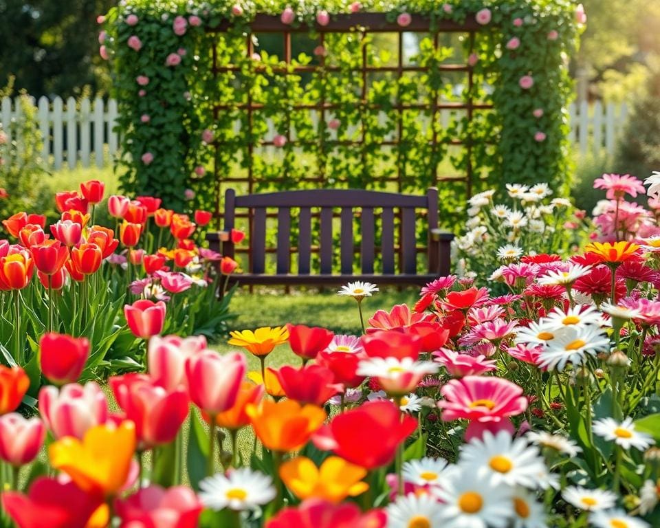 bloeiende tuin
