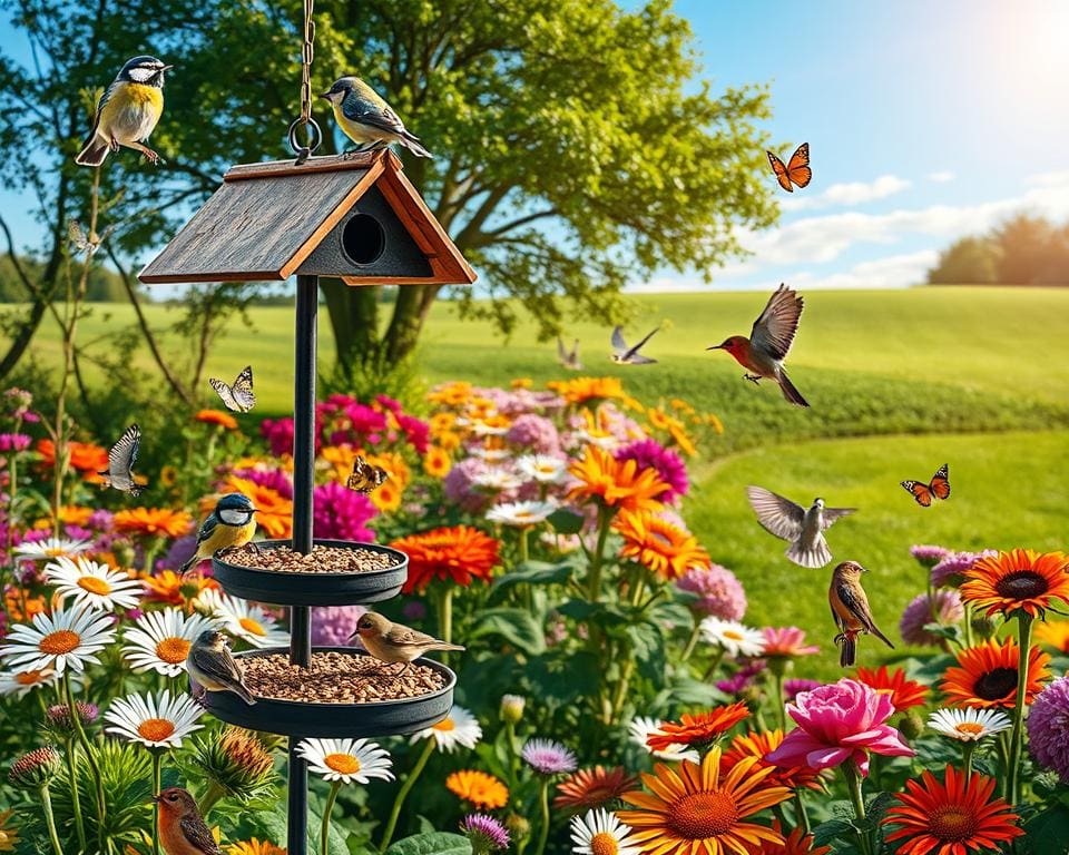 vogels in de tuin