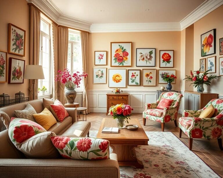 bloemenprint interieur