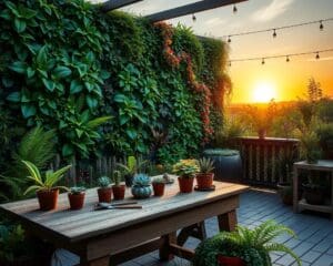 plantenwand buiten